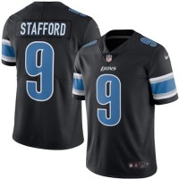 Nike Detroit Lions #9 Matthew Stafford Black Men's Stitched NFL Limited Rush Jersey