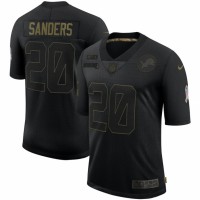 Detroit Detroit Lions #20 Barry Sanders Nike 2020 Salute To Service Retired Limited Jersey Black