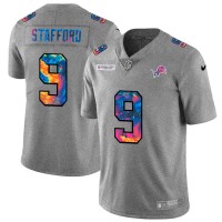 Detroit Detroit Lions #9 Matthew Stafford Men's Nike Multi-Color 2020 NFL Crucial Catch NFL Jersey Greyheather
