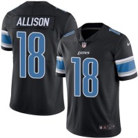 Nike Detroit Lions #18 Geronimo Allison Black Men's Stitched NFL Limited Rush Jersey