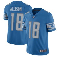 Nike Detroit Lions #18 Geronimo Allison Blue Team Color Men's Stitched NFL Vapor Untouchable Limited Jersey