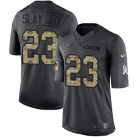 Nike Detroit Lions #23 Darius Slay Jr Black Men's Stitched NFL Limited 2016 Salute To Service Jersey