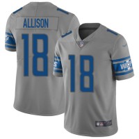 Nike Detroit Lions #18 Geronimo Allison Gray Men's Stitched NFL Limited Inverted Legend Jersey