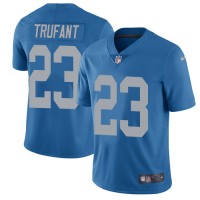 Nike Detroit Lions #23 Desmond Trufant Blue Throwback Men's Stitched NFL Vapor Untouchable Limited Jersey