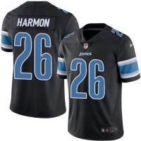 Nike Detroit Lions #26 Duron Harmon Black Men's Stitched NFL Limited Rush Jersey
