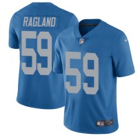 Nike Detroit Lions #59 Reggie Ragland Blue Throwback Men's Stitched NFL Vapor Untouchable Limited Jersey