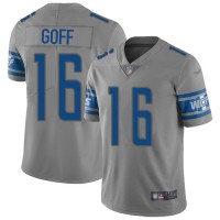 Detroit Detroit Lions #16 Jared Goff Gray Men's Stitched NFL Limited Inverted Legend Jersey