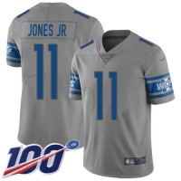 Nike Detroit Lions #11 Marvin Jones Jr Gray Men's Stitched NFL Limited Inverted Legend 100th Season Jersey