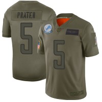 Nike Detroit Lions #5 Matt Prater Camo Men's Stitched NFL Limited 2019 Salute To Service Jersey