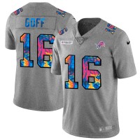 Detroit Detroit Lions #16 Jared Goff Men's Nike Multi-Color 2020 NFL Crucial Catch NFL Jersey Greyheather