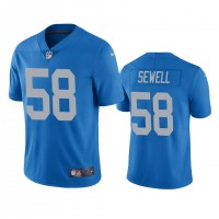 Detroit Detroit Lions #58 Penei Sewell Blue Throwback Men's Stitched NFL Vapor Untouchable Limited Jersey
