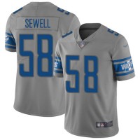 Detroit Detroit Lions #58 Penei Sewell Gray Men's Stitched NFL Limited Inverted Legend Jersey