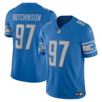 Detroit Detroit Lions #97 Aidan Hutchinson Nike Men's Blue Vapor F.U.S.E. Limited Jersey