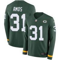 Nike Green Bay Packers #31 Adrian Amos Green Team Color Men's Stitched NFL Limited Therma Long Sleeve Jersey