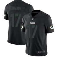 Nike Green Bay Packers #17 Davante Adams Black Men's Stitched NFL Limited Rush Impact Jersey