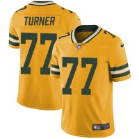 Nike Green Bay Packers #77 Billy Turner Yellow Men's Stitched NFL Limited Rush Jersey
