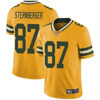 Nike Green Bay Packers #87 Jace Sternberger Yellow Men's Stitched NFL Limited Rush Jersey