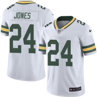 Nike Green Bay Packers #24 Josh Jones White Men's Stitched NFL Vapor Untouchable Limited Jersey