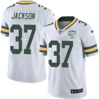 Nike Green Bay Packers #37 Josh Jackson White Men's 100th Season Stitched NFL Vapor Untouchable Limited Jersey