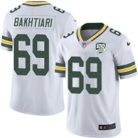 Nike Green Bay Packers #69 David Bakhtiari White Men's 100th Season Stitched NFL Vapor Untouchable Limited Jersey