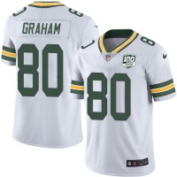 Nike Green Bay Packers #80 Jimmy Graham White Men's 100th Season Stitched NFL Vapor Untouchable Limited Jersey