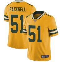 Nike Green Bay Packers #51 Kyler Fackrell Yellow Men's Stitched NFL Limited Rush Jersey