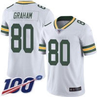 Nike Green Bay Packers #80 Jimmy Graham White Men's Stitched NFL 100th Season Vapor Limited Jersey