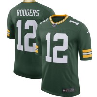 Green Bay Green Bay Packers #12 Aaron Rodgers Nike 100th Season Vapor Limited Jersey Green