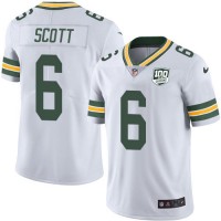 Nike Green Bay Packers #6 JK Scott White Men's 100th Season Stitched NFL Vapor Untouchable Limited Jersey