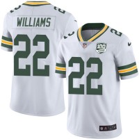 Nike Green Bay Packers #22 Dexter Williams White Men's 100th Season Stitched NFL Vapor Untouchable Limited Jersey