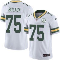 Nike Green Bay Packers #75 Bryan Bulaga White Men's 100th Season Stitched NFL Vapor Untouchable Limited Jersey