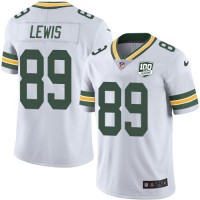 Nike Green Bay Packers #89 Marcedes Lewis White Men's 100th Season Stitched NFL Vapor Untouchable Limited Jersey