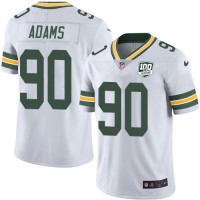 Nike Green Bay Packers #90 Montravius Adams White Men's 100th Season Stitched NFL Vapor Untouchable Limited Jersey