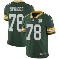 Nike Green Bay Packers #78 Jason Spriggs Green Team Color Men's 100th Season Stitched NFL Vapor Untouchable Limited Jersey