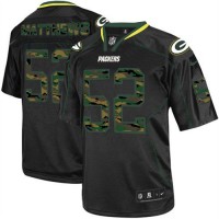 Nike Green Bay Packers #52 Clay Matthews Black Men's Stitched NFL Elite Camo Fashion Jersey