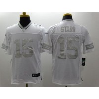 Nike Green Bay Packers #15 Bart Starr White Men's Stitched NFL Limited Platinum Jersey
