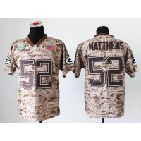 Nike Green Bay Packers #52 Clay Matthews Camo Men's Stitched NFL New Elite USMC Jersey