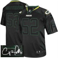Nike Green Bay Packers #52 Clay Matthews Lights Out Black Men's Stitched NFL Elite Autographed Jersey