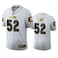 Green Bay Green Bay Packers #52 Rashan Gary Men's Nike White Golden Edition Vapor Limited NFL 100 Jersey