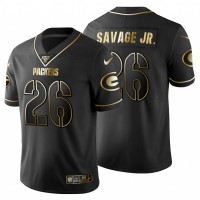 Green Bay Green Bay Packers #26 Darnell Savage Jr. Men's Nike Black Golden Limited NFL 100 Jersey