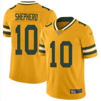 Nike Green Bay Packers #10 Darrius Shepherd Gold Men's Stitched NFL Limited Inverted Legend Jersey