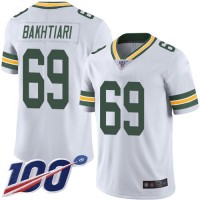 Nike Green Bay Packers #69 David Bakhtiari White Men's Stitched NFL 100th Season Vapor Limited Jersey