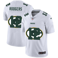 Green Bay Green Bay Packers #12 Aaron Rodgers White Men's Nike Team Logo Dual Overlap Limited NFL Jersey