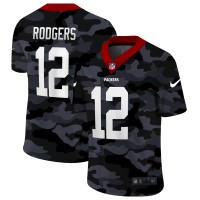 Green Bay Green Bay Packers #12 Aaron Rodgers Men's Nike 2020 Black CAMO Vapor Untouchable Limited Stitched NFL Jersey