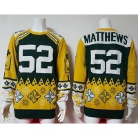 Nike Green Bay Packers #52 Clay Matthews Green/Yellow Men's Ugly Sweater