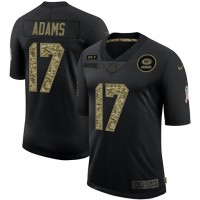 Green Bay Green Bay Packers #17 Davante Adams Men's Nike 2020 Salute To Service Camo Limited NFL Jersey Black