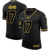 Green Bay Green Bay Packers #17 Davante Adams Men's Nike 2020 Salute To Service Golden Limited NFL Jersey Black