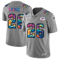 Green Bay Green Bay Packers #26 Darnell Savage Jr. Men's Nike Multi-Color 2020 NFL Crucial Catch NFL Jersey Greyheather