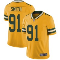 Nike Green Bay Packers #91 Preston Smith Yellow Men's Stitched NFL Limited Rush Jersey