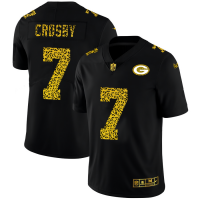 Green Bay Green Bay Packers #7 Mason Crosby Men's Nike Leopard Print Fashion Vapor Limited NFL Jersey Black